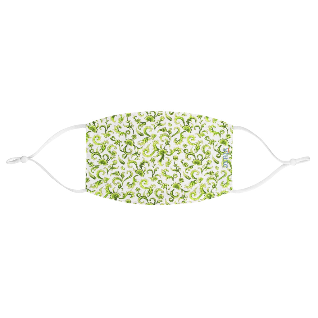 Tapestry Green Double Layer Fabric Face Mask from Vluxe by Lucky Nahum