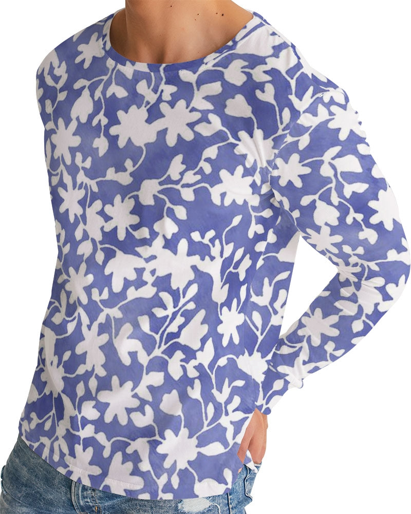 Camo Flower Sky Men's Long Sleeve Tee