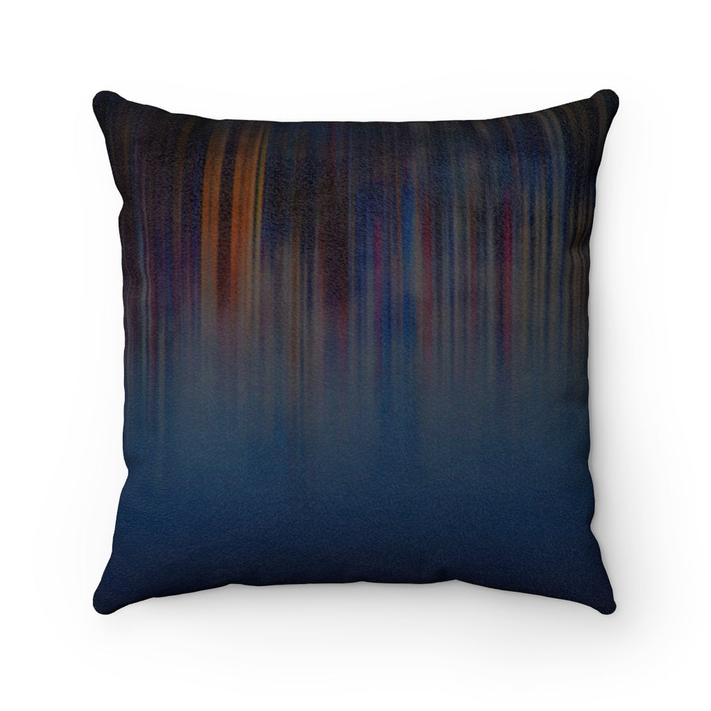 Reflection Faux Suede Square Pillow