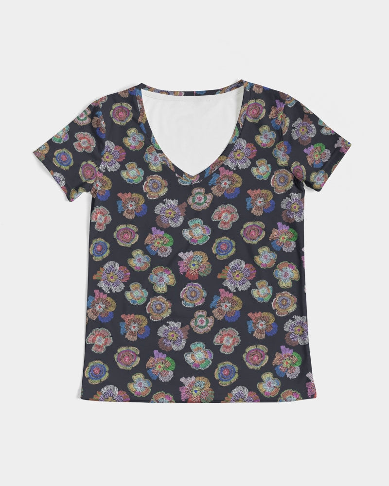 Blooming Women's V-Neck Tee