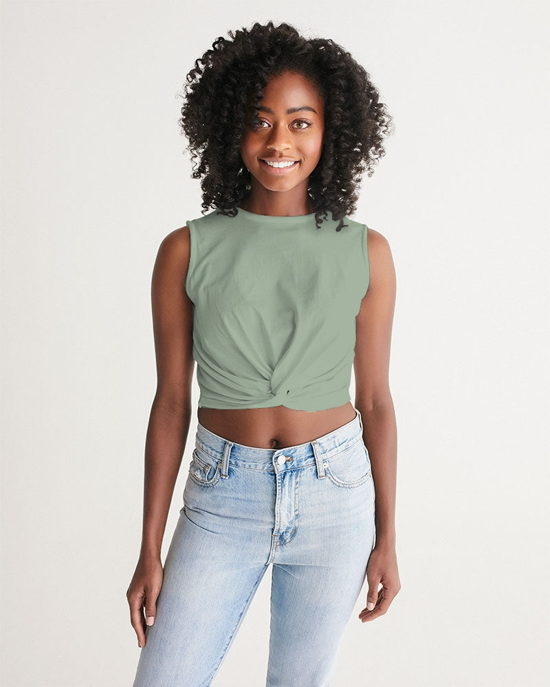Signature Lucky Lime Sage Women's Twist-Front Tank