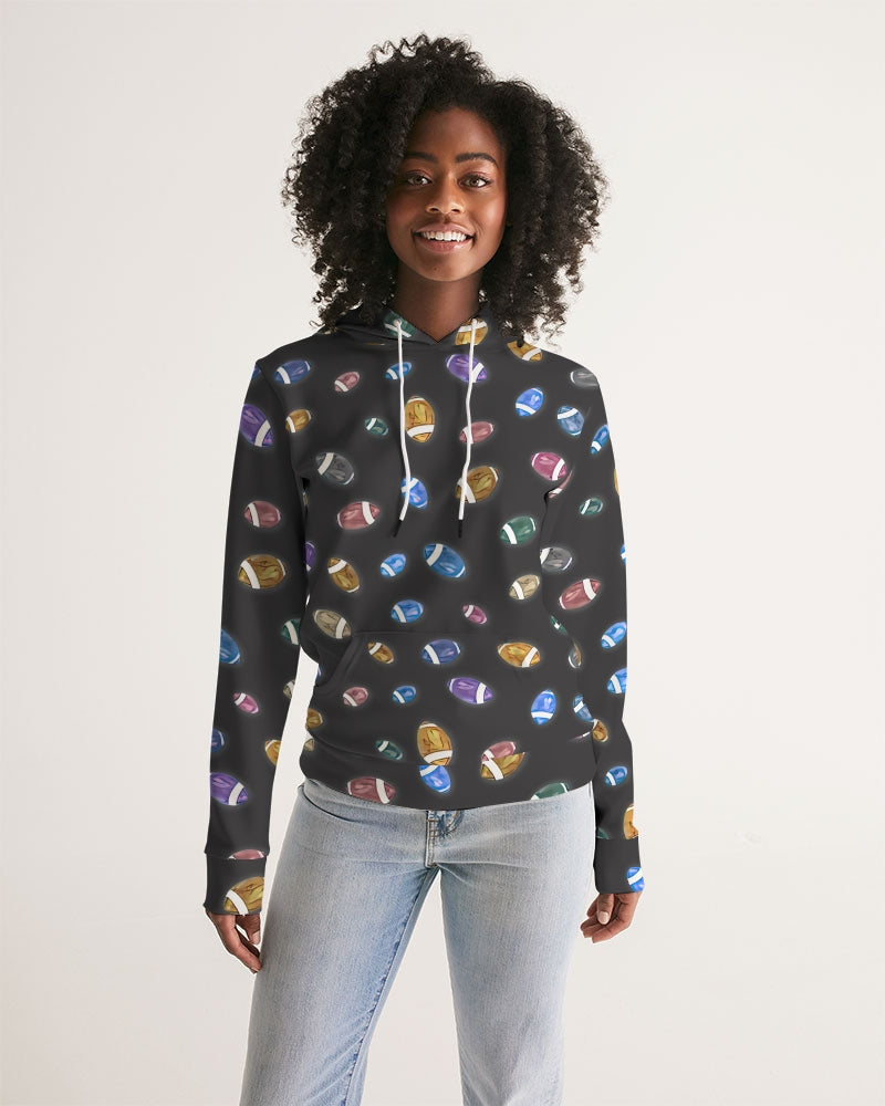 Football Season Gray Women's Hoodie