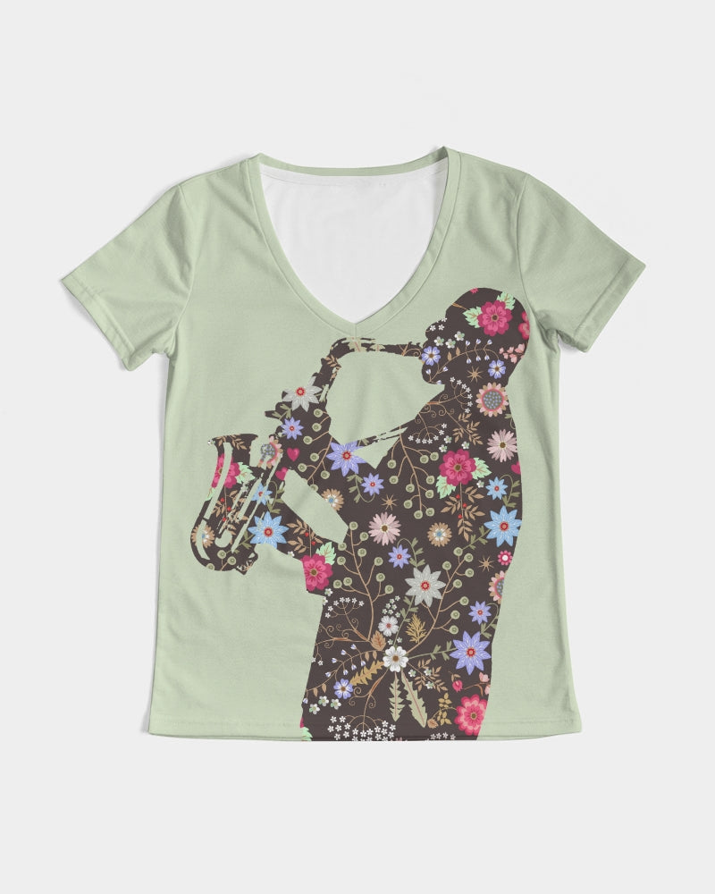 Jazz Man Women's V-Neck Tee