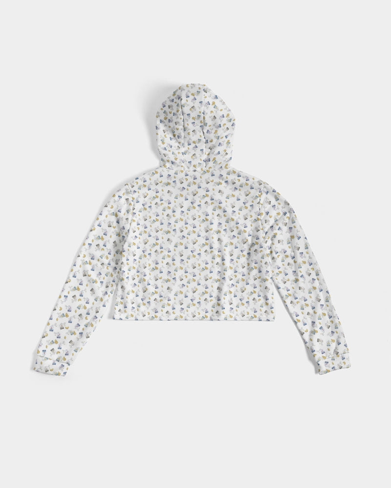 Tea Lover Women's Cropped Hoodie | Alwasy Get Lucky