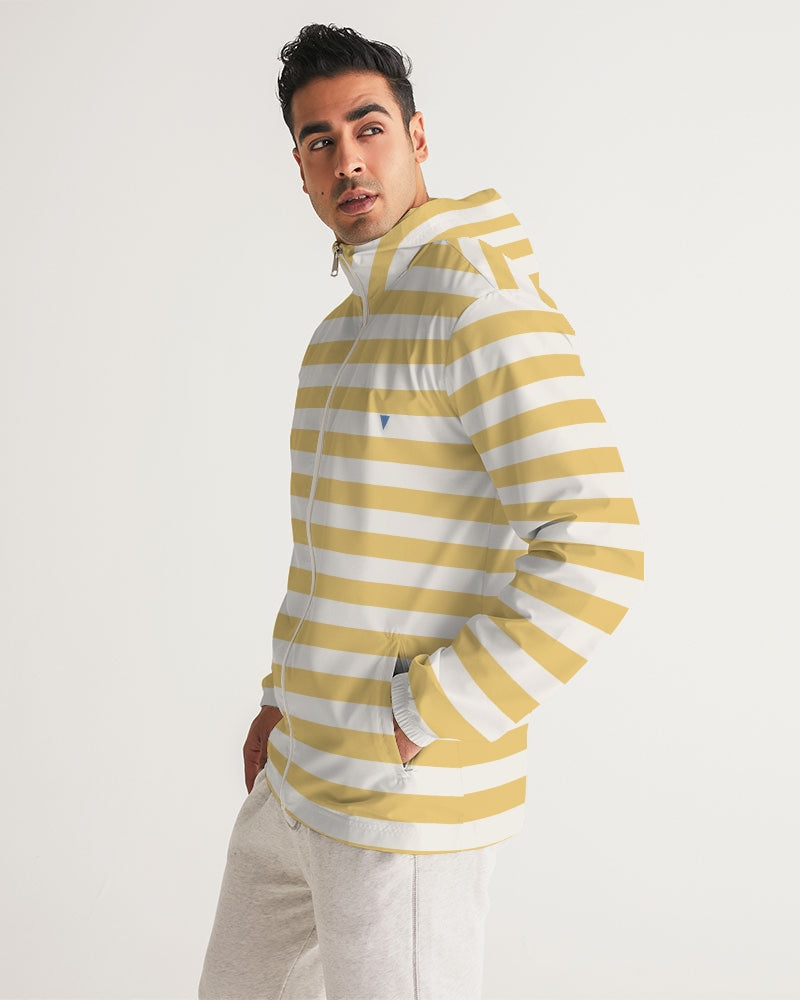 Classic Vluxe Yellow Stripe Men's Windbreaker