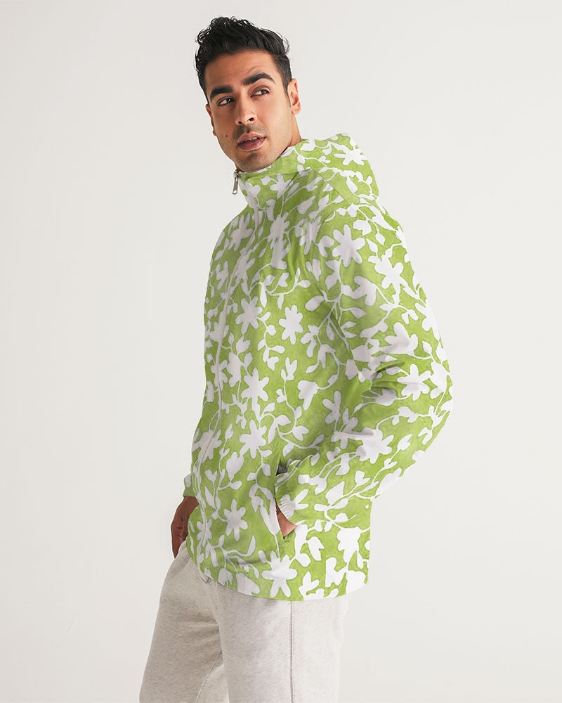 Camo Flower Grass Men's Windbreaker