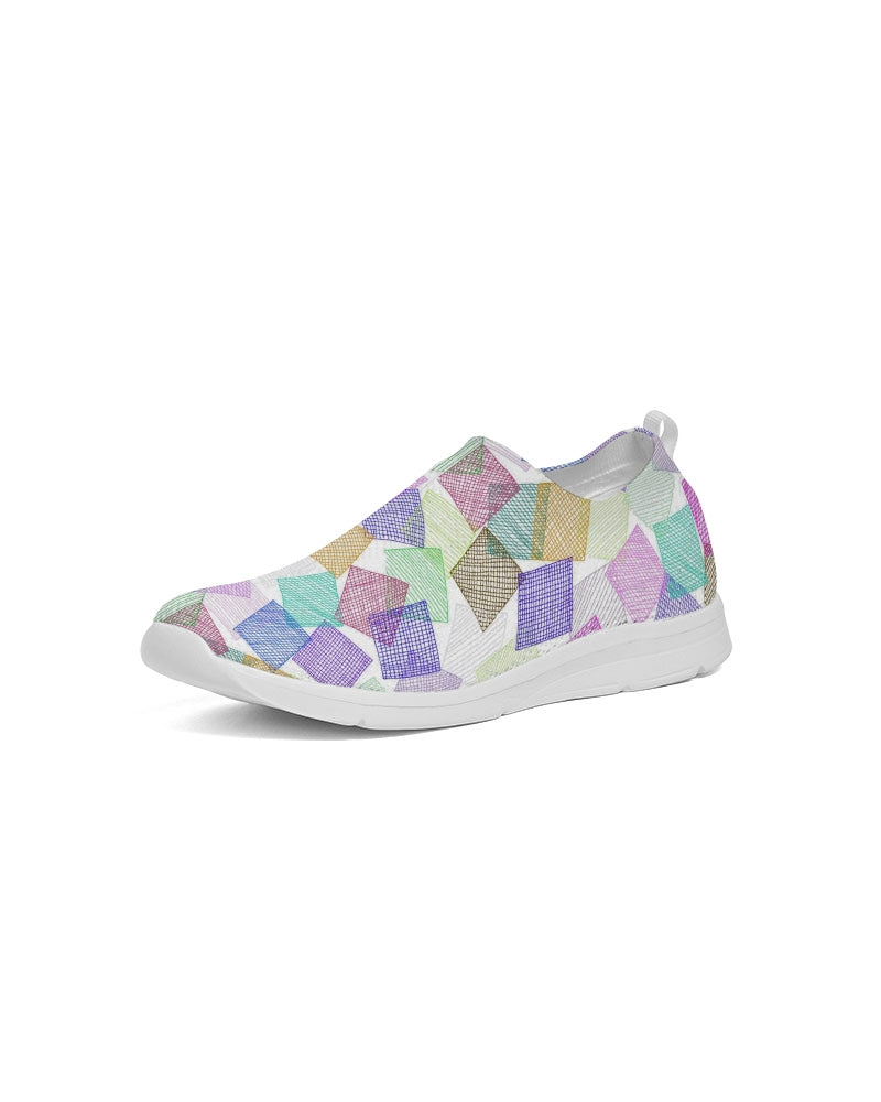 Boxes White Women's Slip-On Flyknit Shoe
