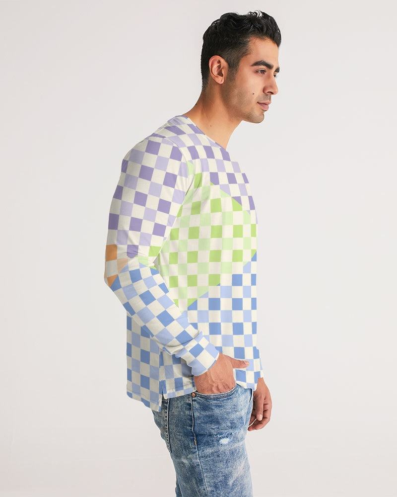 Criss Cross Check Multi Men's Long Sleeve Tee