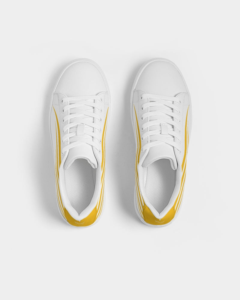 Fly High Yellow Men's Faux-Leather Sneaker | Always Get Lucky