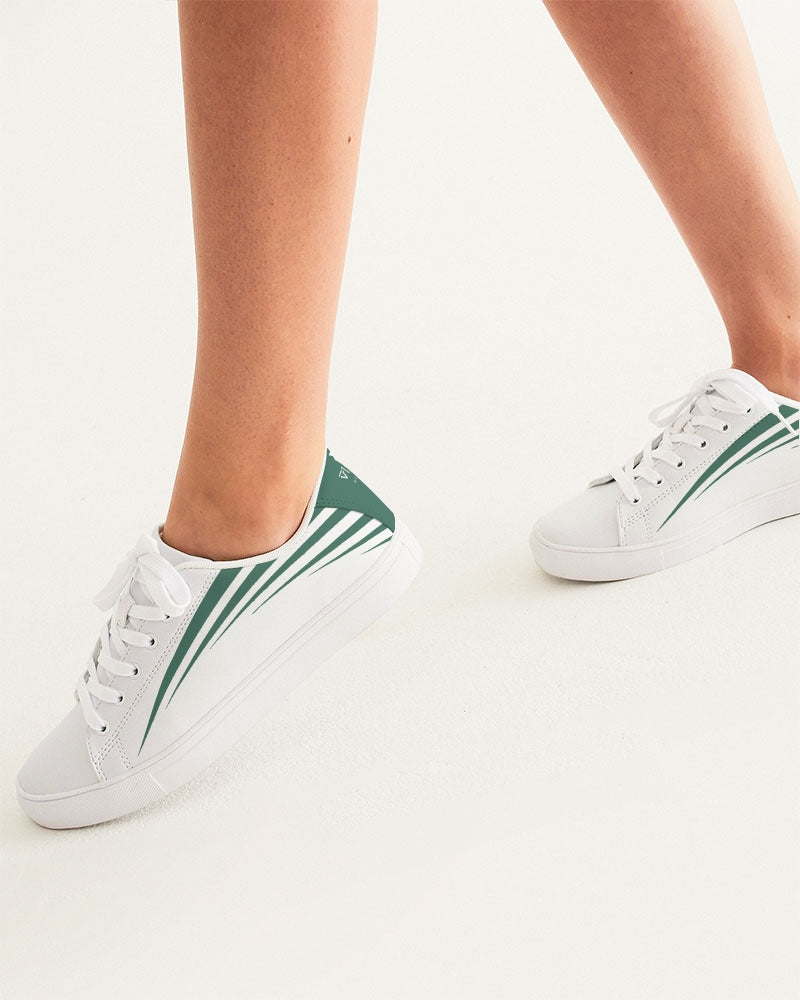 Fly High Green Women's Faux-Leather Sneaker | Always Get Lucky
