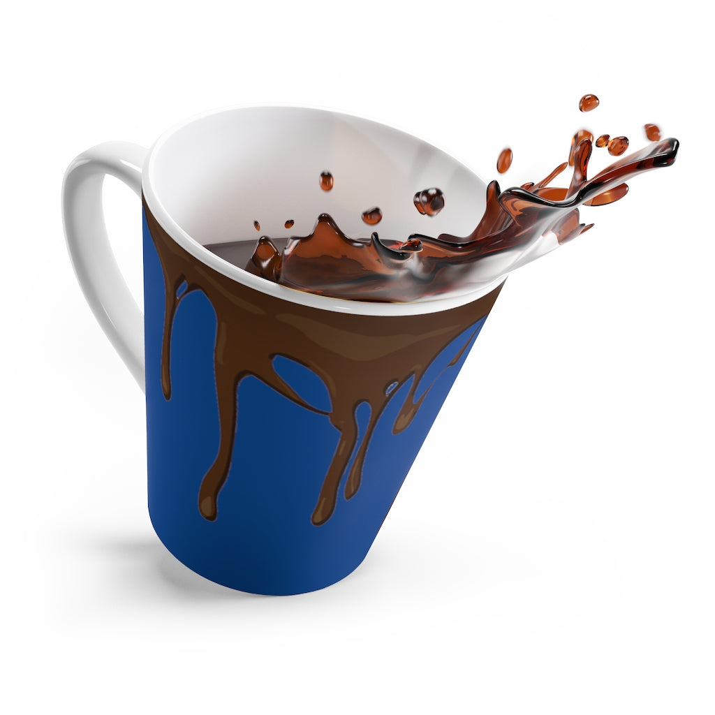 Dripped Blue Sea Latte Mug from Vluxe by Lucky Nahum