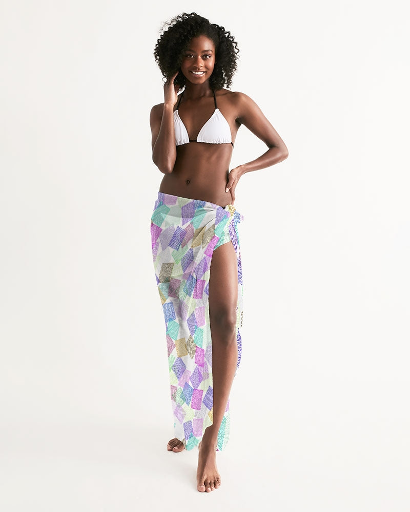 Boxes White Swim Cover Up