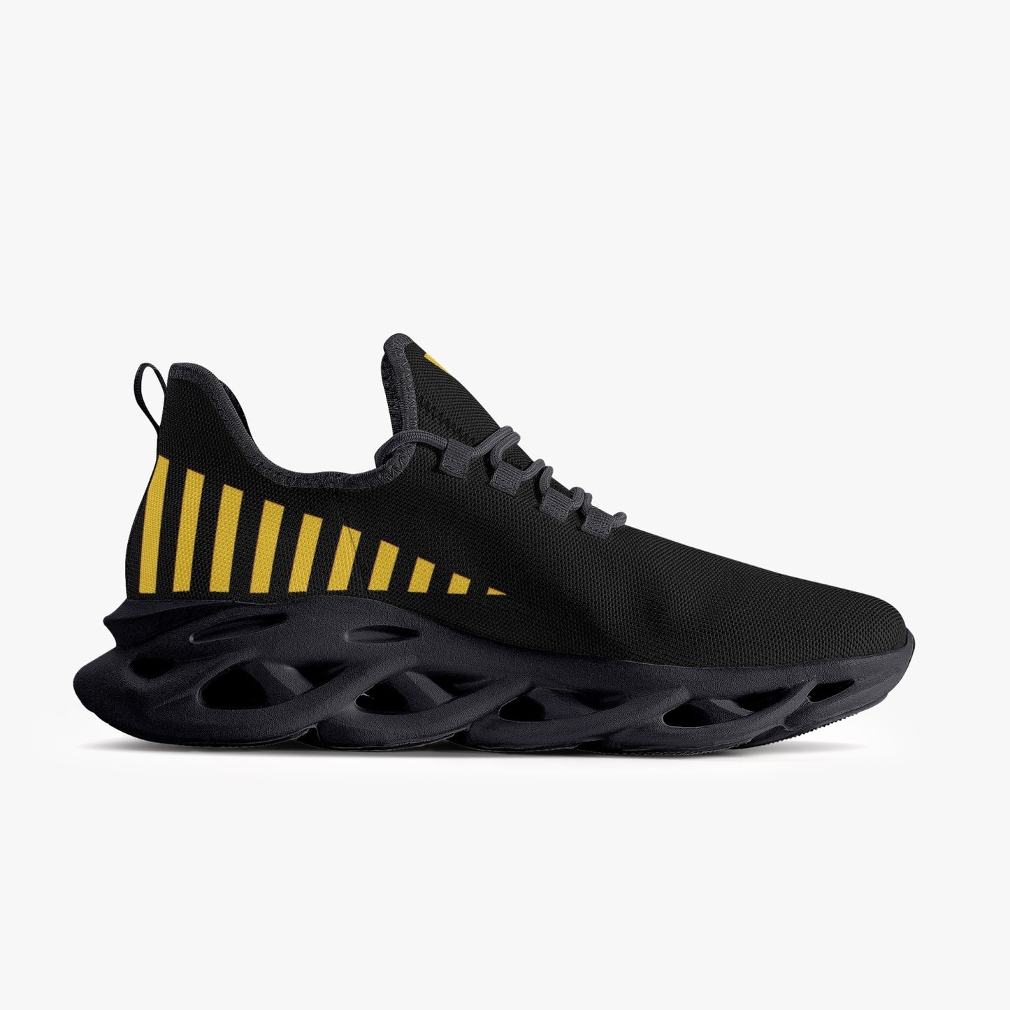 Vluxe Bounce Mesh Knit Sneakers - Black/Yellow