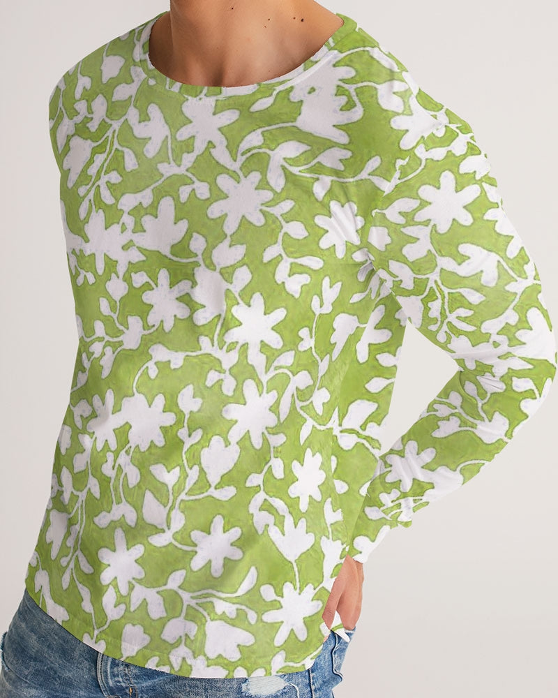 Camo Flower Grass Men's Long Sleeve Tee