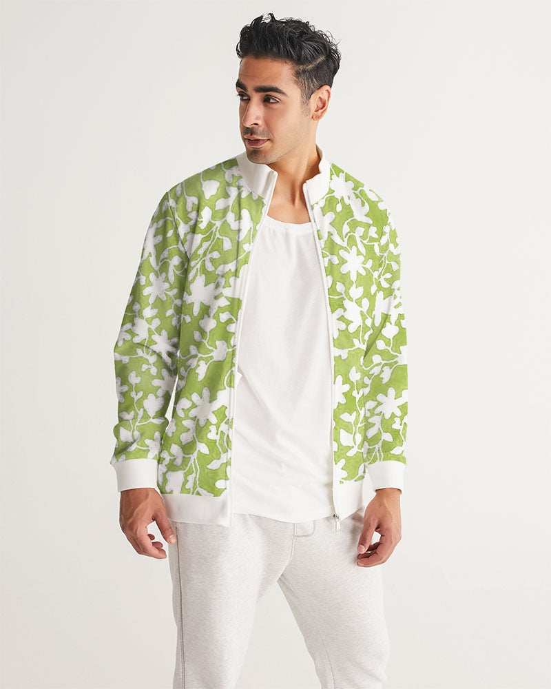 Camo Flower Grass Men's Track Jacket