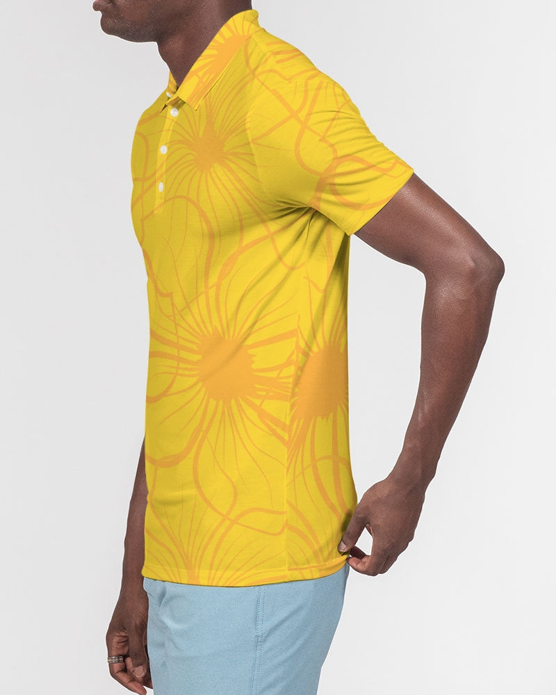 Overblown Sun Men's Slim Fit Short Sleeve Polo