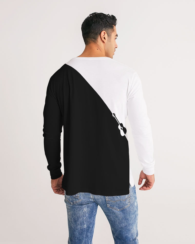 Guitar Style Black Men's Long Sleeve Tee