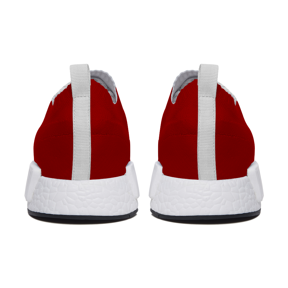 Split Red Unisex Slip On Walking Shoes Lightweight Sneakers from Vluxe by Lucky Nahum