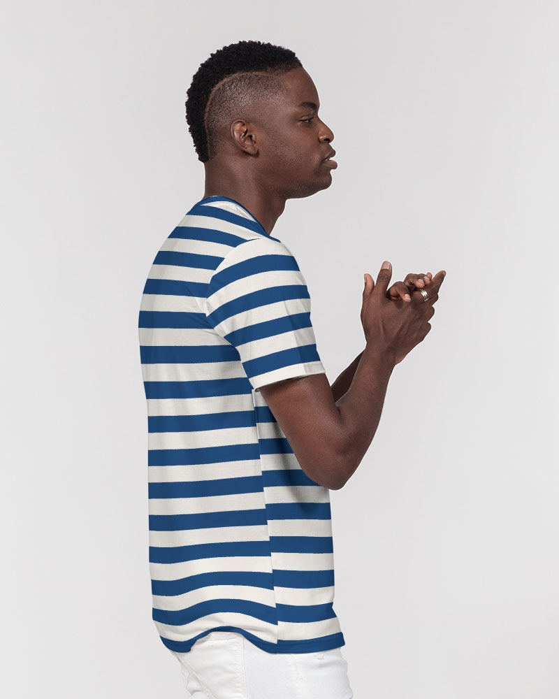Classic Vluxe Navy Stripe Men's Everyday Pocket Tee