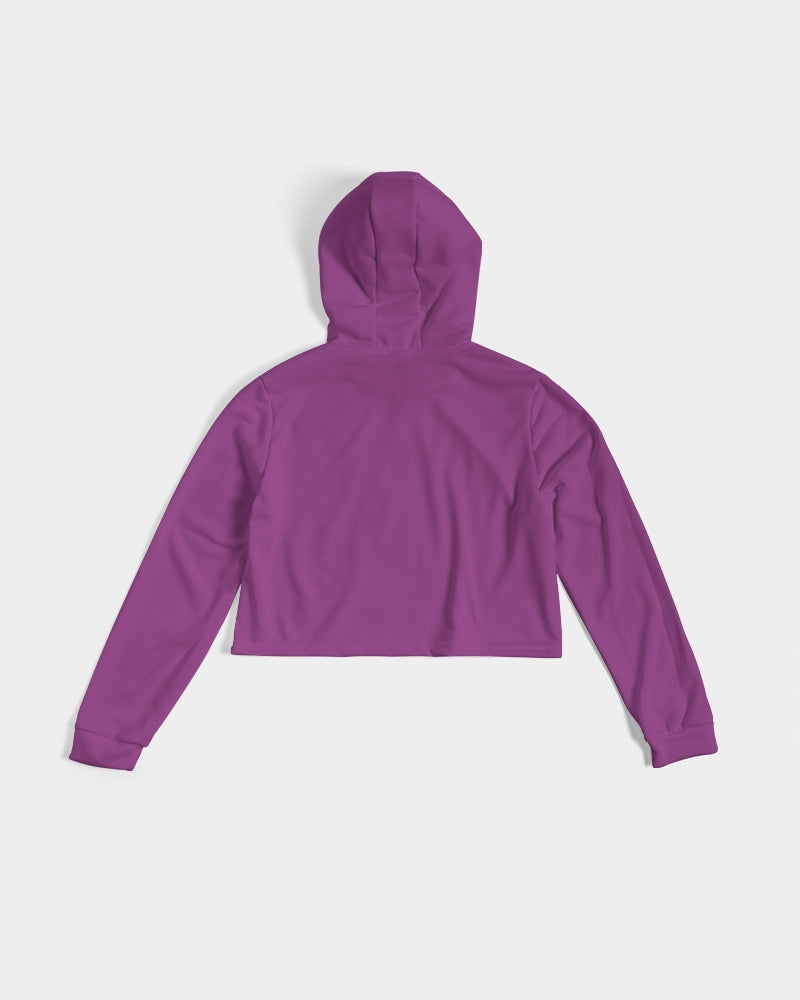 Caffeine Queen Purple Women's Cropped Hoodie