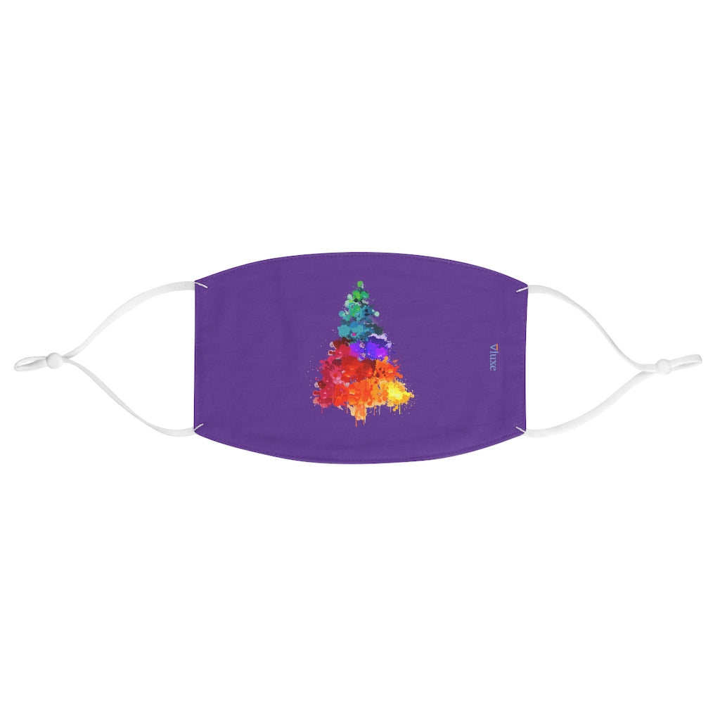 Christmas Tree Purple Double Layer Fabric Face Mask from Vluxe by Lucky Nahum
