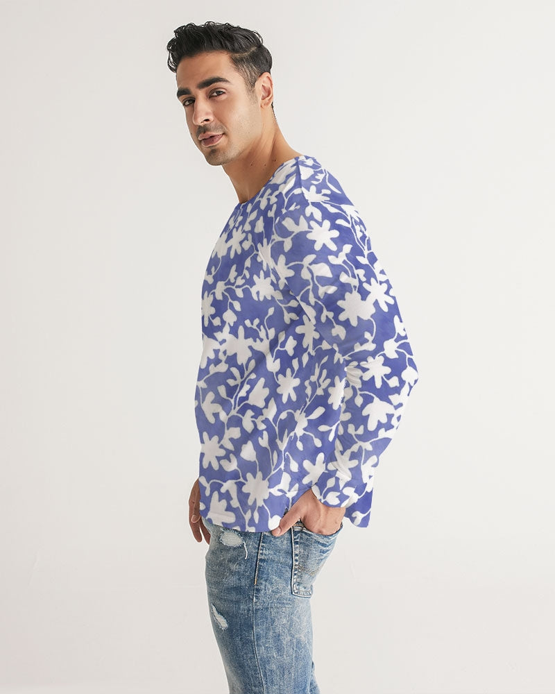 Camo Flower Sky Men's Long Sleeve Tee