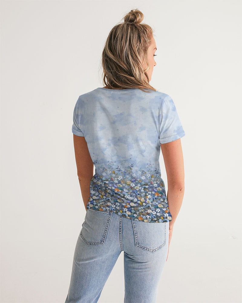 Floral Heavens Women's V-Neck Tee