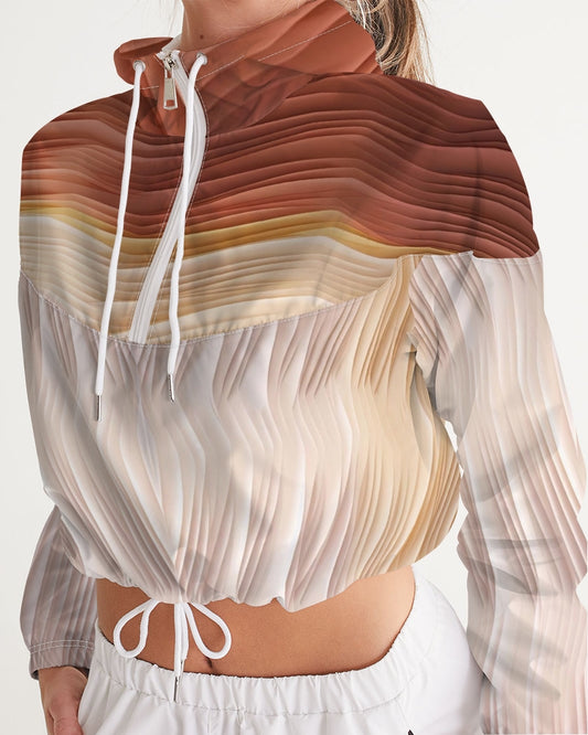 Wavy Gravy Women's Cropped Windbreaker | Always Get Lucky