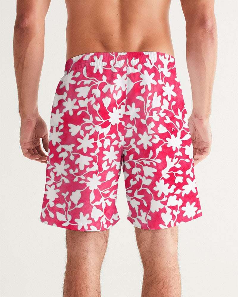 Camo Flower Flame Men's Swim Trunk