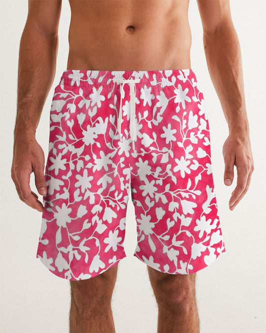 Camo Flower Flame Men's Swim Trunk