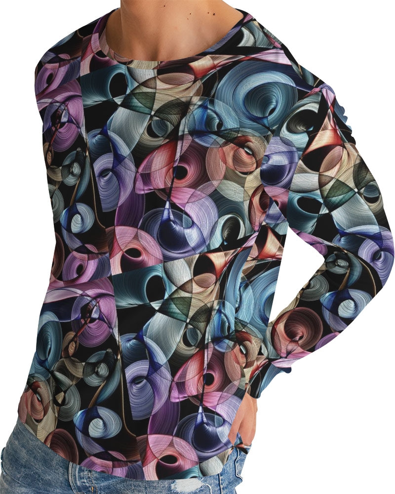 Salento Men's All-Over Print Long Sleeve Tee