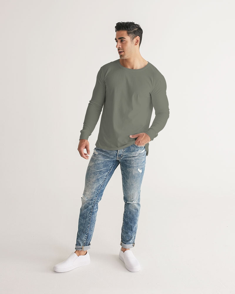 Solid State Of Mind Olive Men's Long Sleeve Tee
