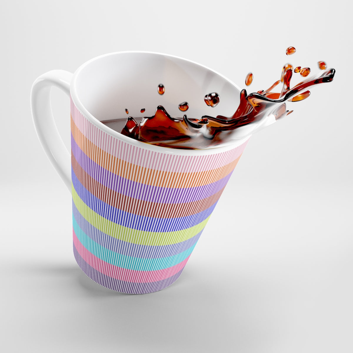 Stripe Of Many Colors Latte Mug