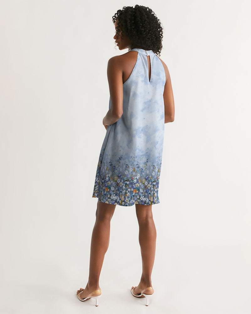 Floral Heavens Women's Halter Dress | Always Get Lucky