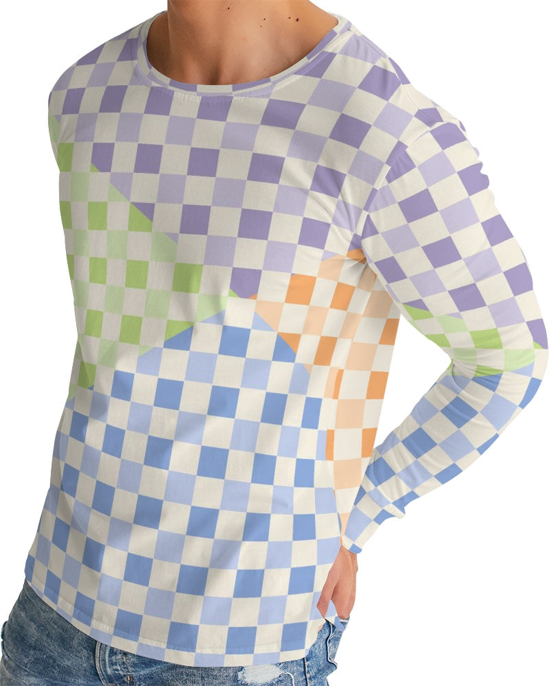 Criss Cross Check Multi Men's Long Sleeve Tee