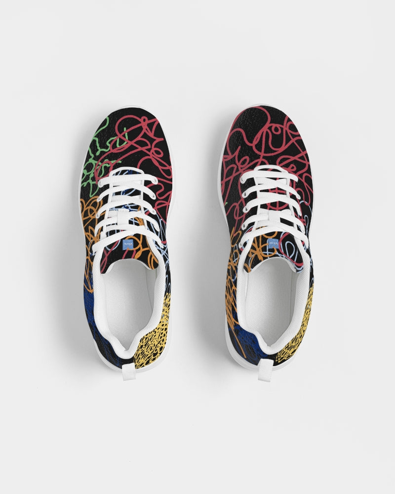 Lucky Scribble Black Men's Athletic Shoe