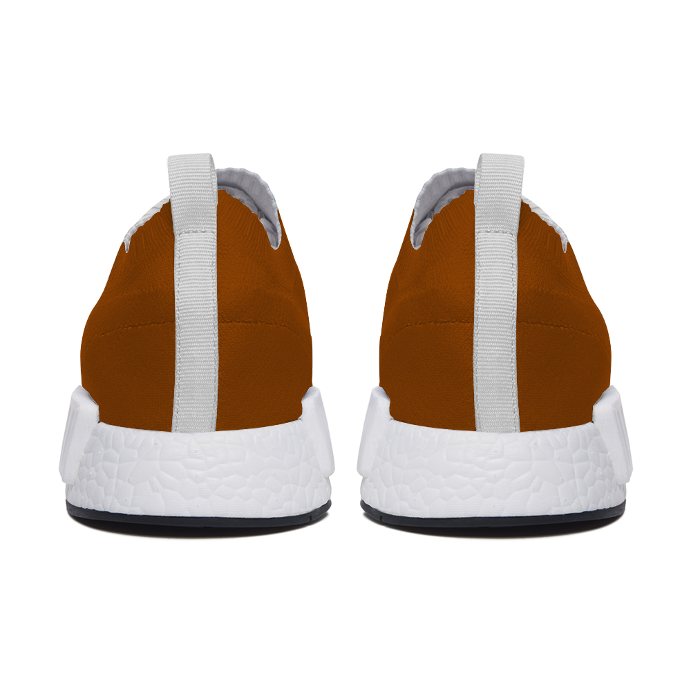 Split Burnt Orange Unisex Slip On Walking Shoes Lightweight Sneakers from Vluxe by Lucky Nahum