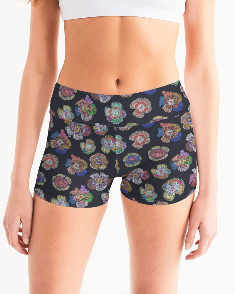 Blooming Women's Mid-Rise Yoga Shorts | Always Get Lucky