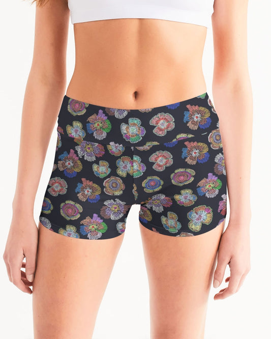 Blooming Women's Mid-Rise Yoga Shorts | Always Get Lucky