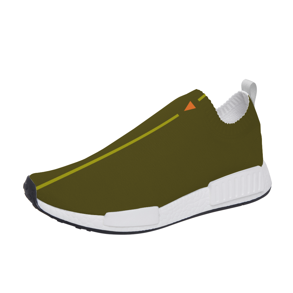Split Olive Unisex Slip On Walking Shoes Lightweight Sneakers from Vluxe by Lucky Nahum