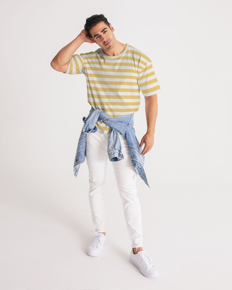 Classic Vluxe Yellow Stripe Men's Premium Heavyweight Tee