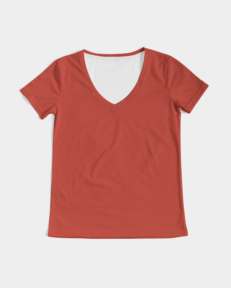 Signature Lucky Lime Paprika Women's V-Neck Tee