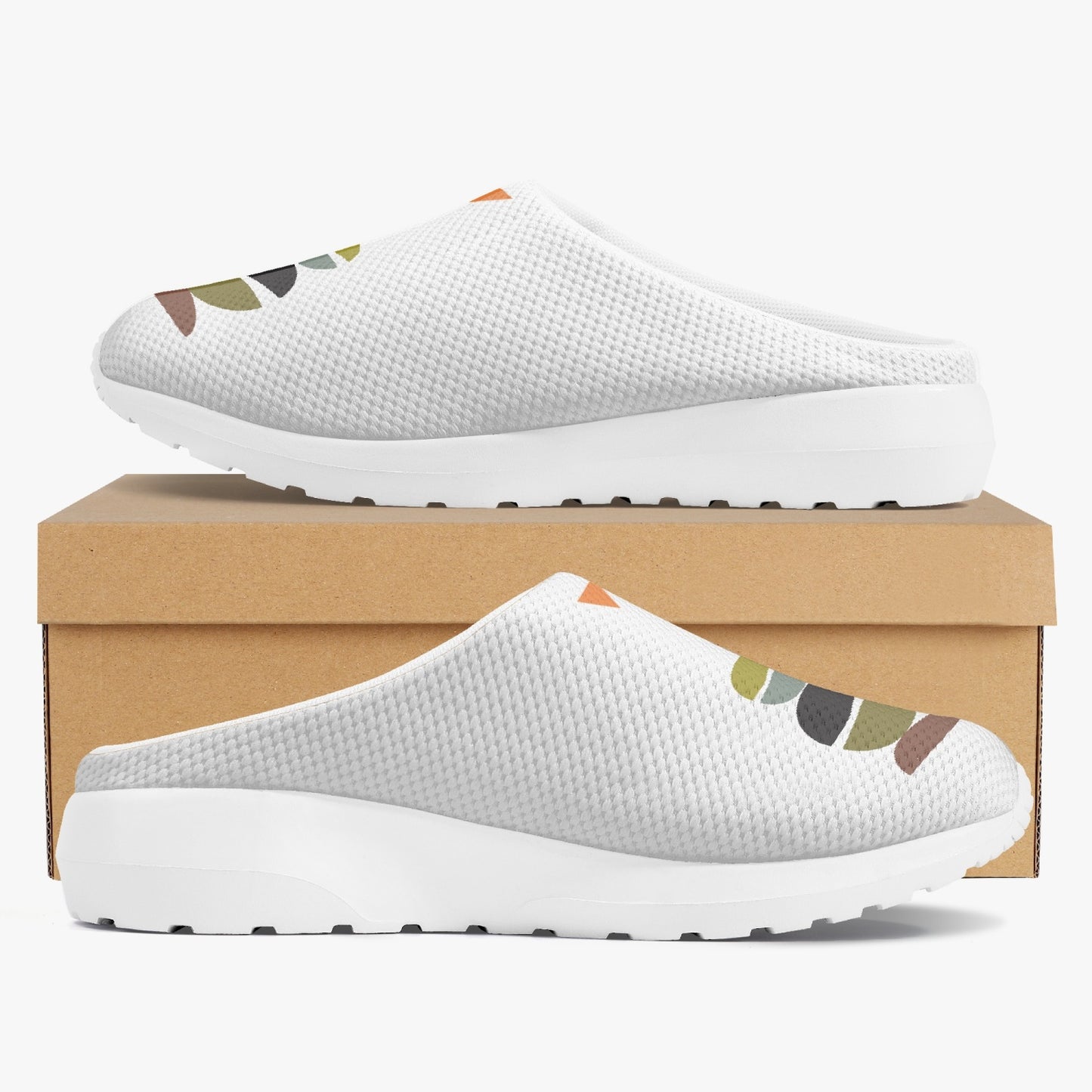 Layered Stones Casual Mesh Non-Woven Slippers