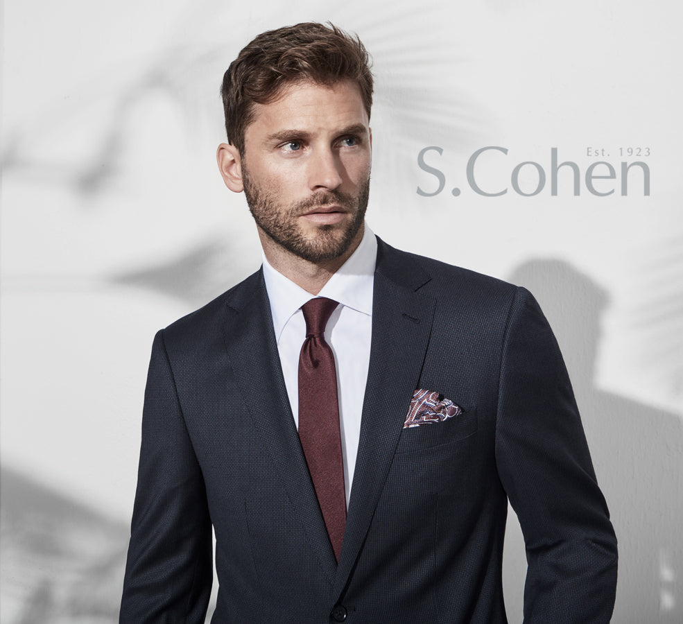 Vluxe by Lucky Nahum Charcoal Nailhead Men's Suit