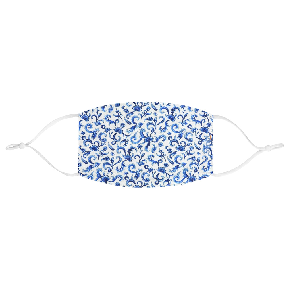 Tapestry Blue Double Layer Fabric Face Mask from Vluxe by Lucky Nahum