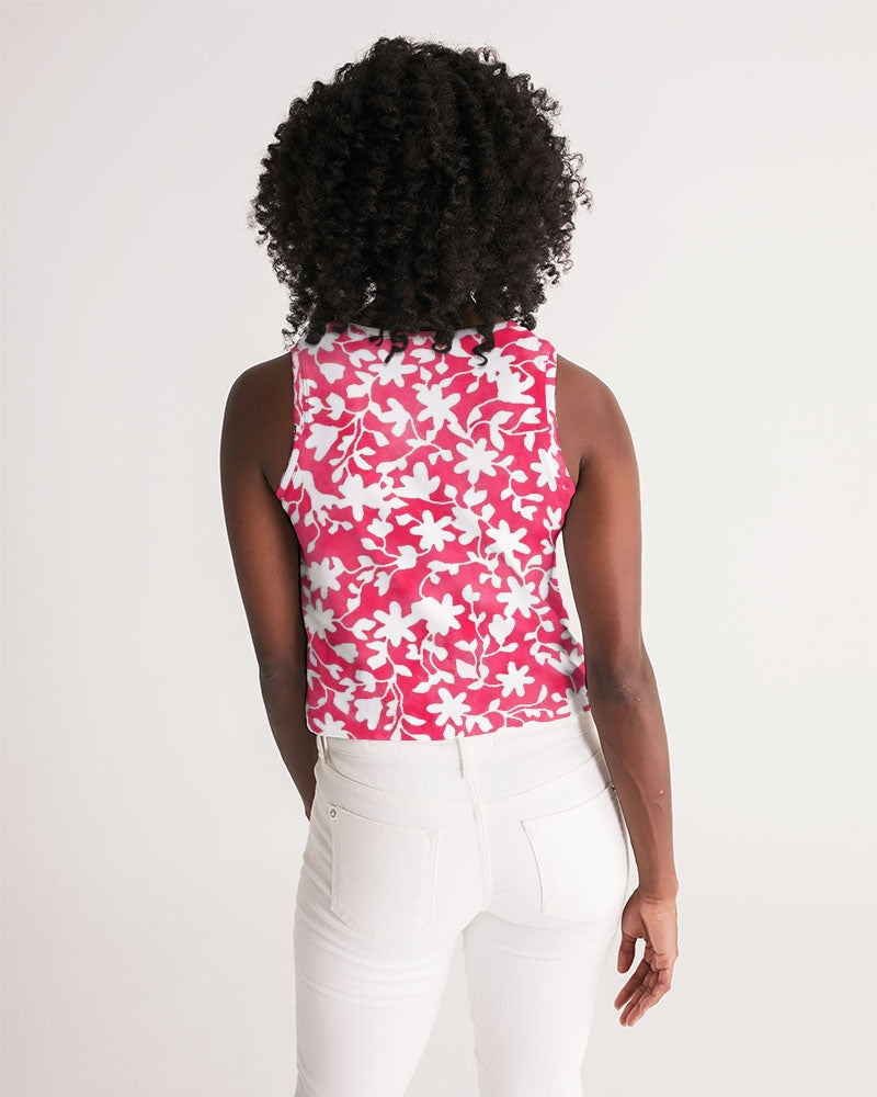 Camo Flower Flame Women's Cropped Tank