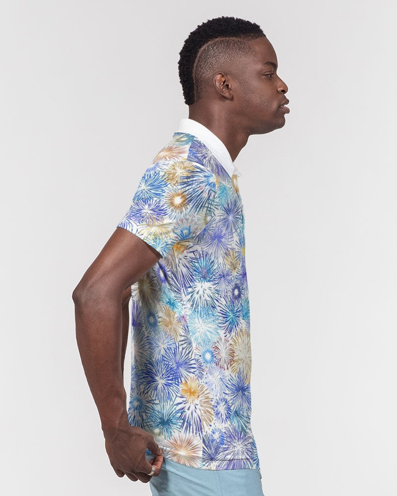Fireworks Men's Slim Fit Short Sleeve Polo