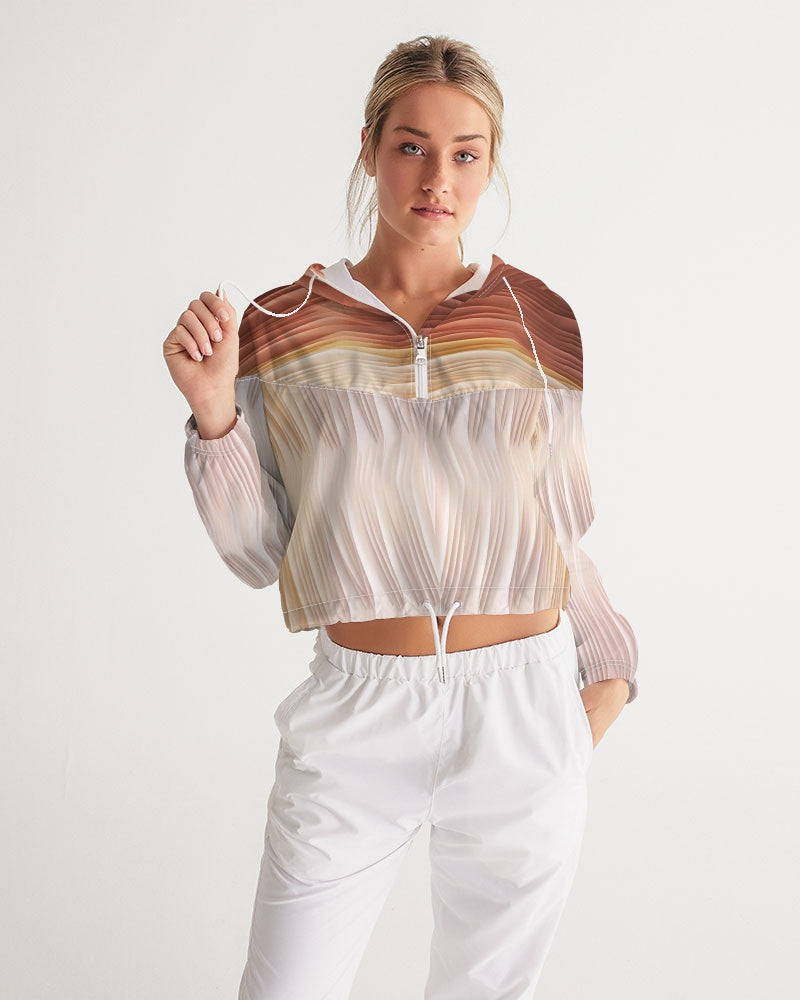 Wavy Gravy Women's Cropped Windbreaker | Always Get Lucky
