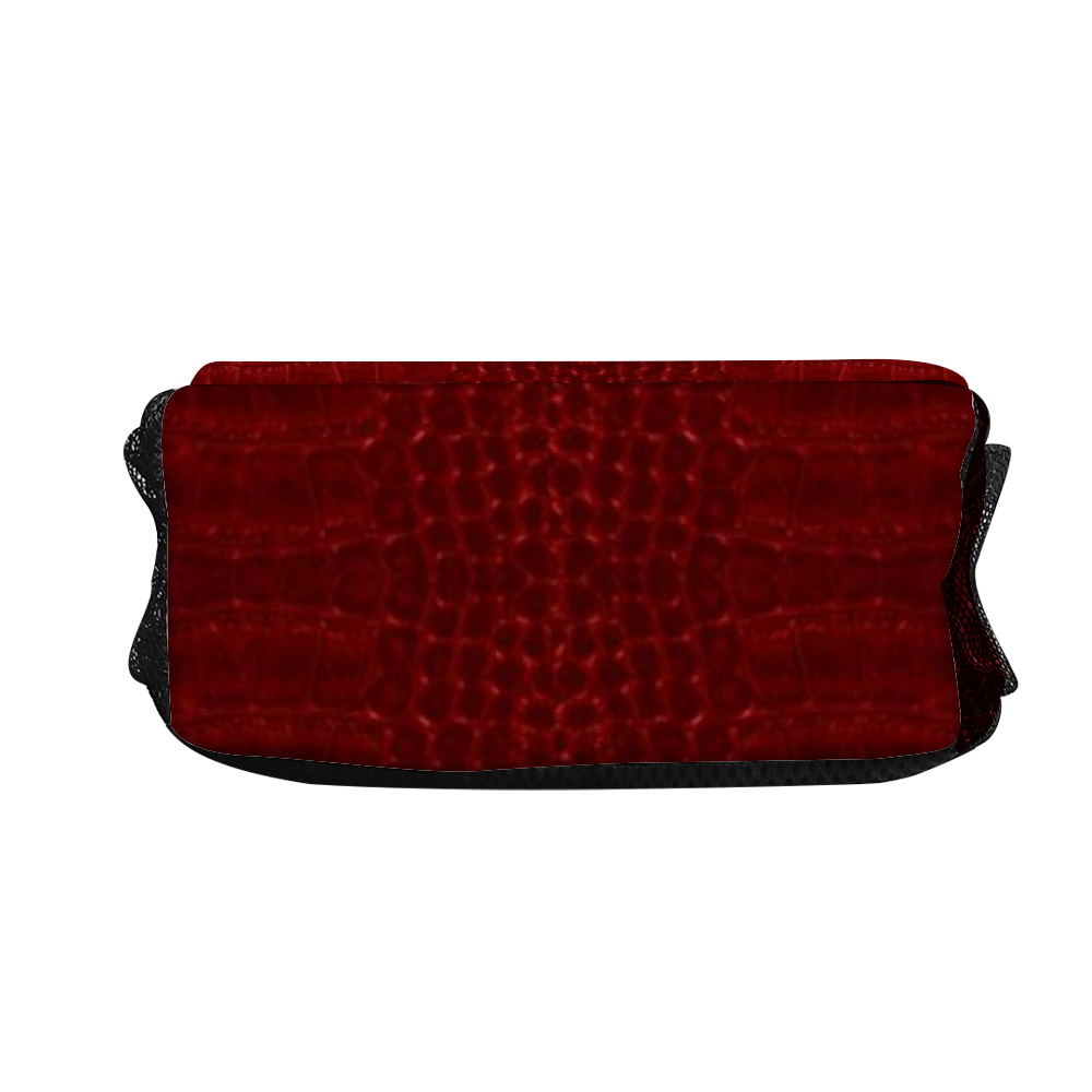 Croco Red Unisex Cross-body Bag Lightweight Fashion Messenger Bag | Always Get Lucky