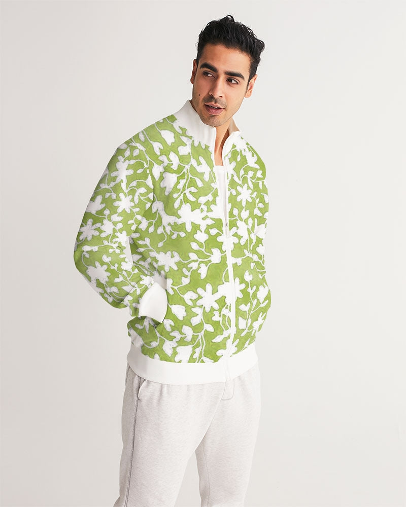 Camo Flower Grass Men's Track Jacket